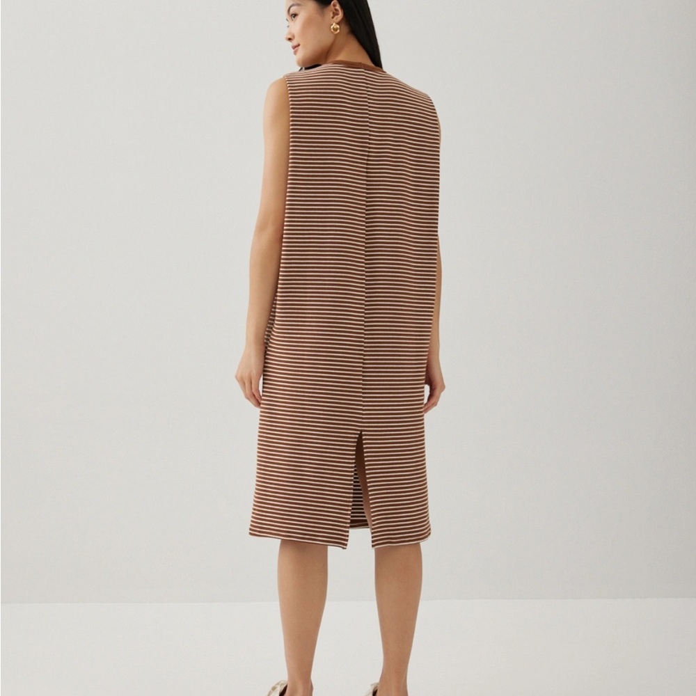 Striped Jersey Drape Column Dress - Picture 2 of 3